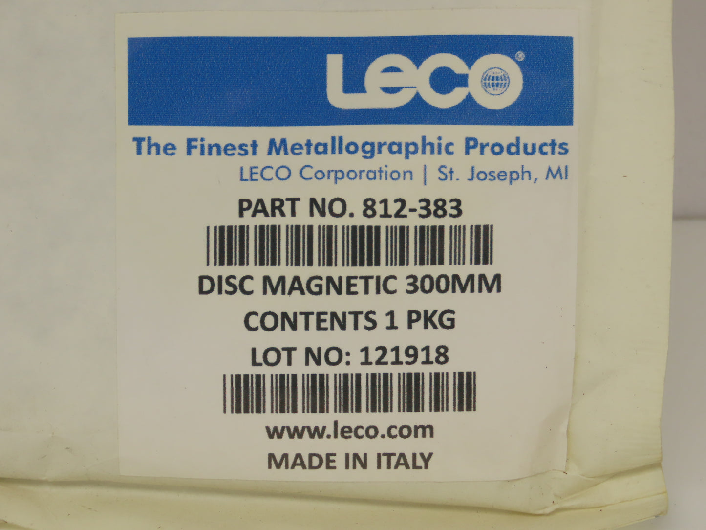 LECO 812-383 CAMEODISK Diamond Preparation System Disc 300mm Diameter Magnetic