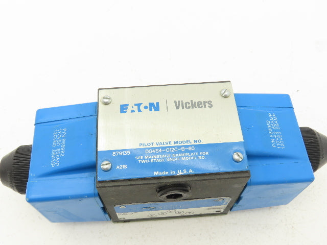 Vickers DG4S4-012C-B-60 Directional Control Solenoid Valve 120V Coil 868982