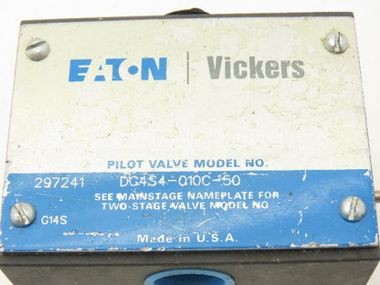 Vickers DG4S4-010C-50 Directional Control Solenoid Valve Coils Are Missing