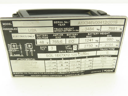 Linde 0009400733 Forklift Display Controller Module 05119300 Removed From E20C