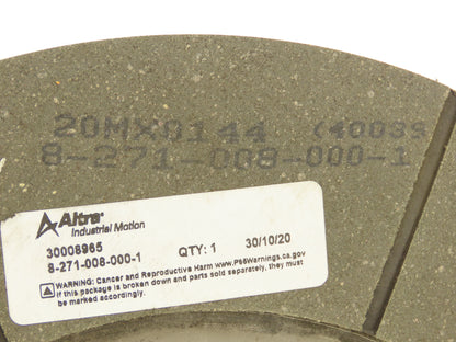 Regal Rexnord Altra 8-271-008-000-1 Friction Disc Clutch Brake 14" OD 6-3/8" ID