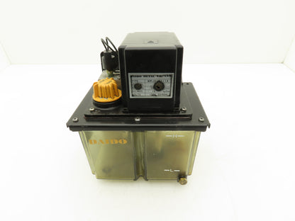 Daido Metal MRJ010411A Lubrication Oil Pump Oiler 4Liter Tank 0.1 L/Min 100V 1PH
