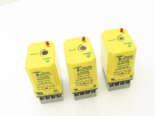 Time Mark A257B Voltage Phase Monitoring Relay 380-480V 3 Phase Lot of 3