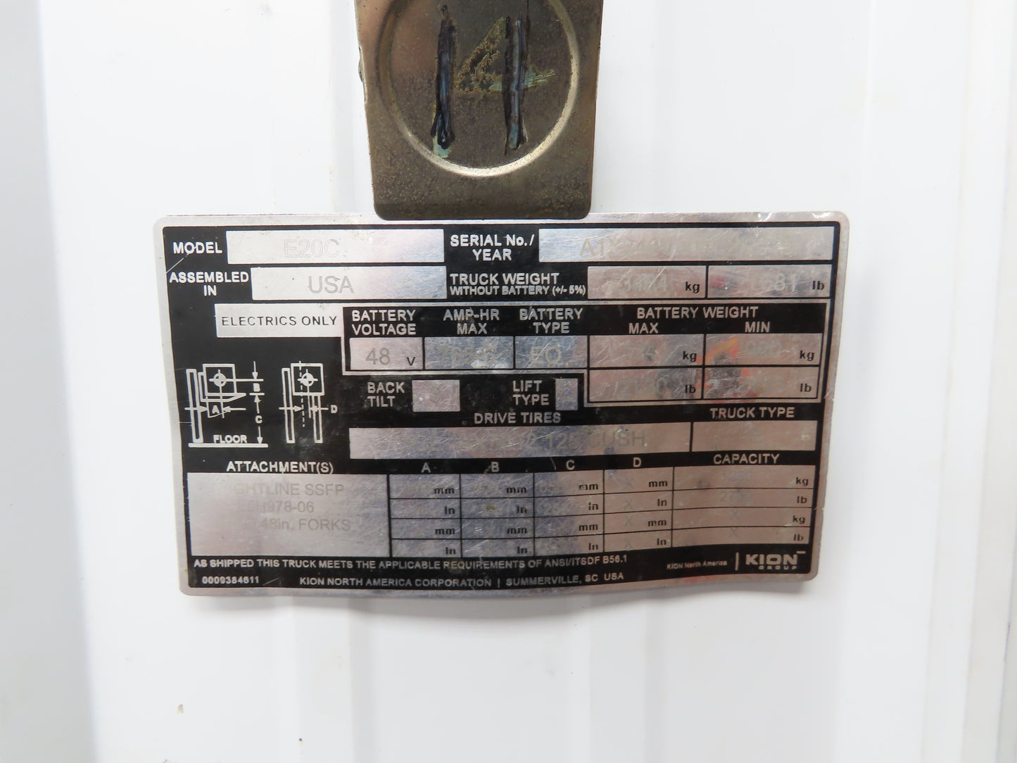 Global Equipment Monitoring Forklift Sapphire Interface Box HV Linde E20C