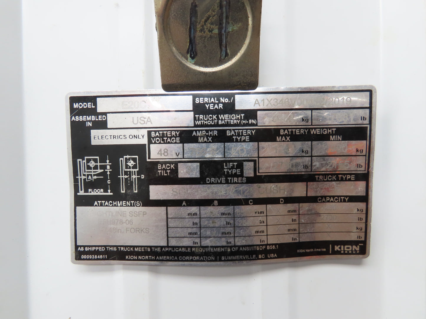 Delta EOE23010424 Forklift DC/DC Converter 48-80V In 12.5V Out Off Linde E20C