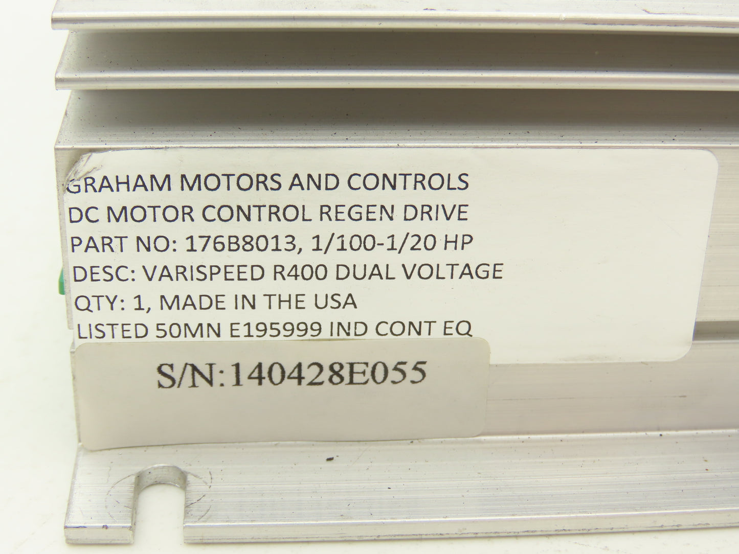 Graham 176B8013 DC Motor Speed Control SCR Drive 2Hp 90/180V Torque Regen Drive