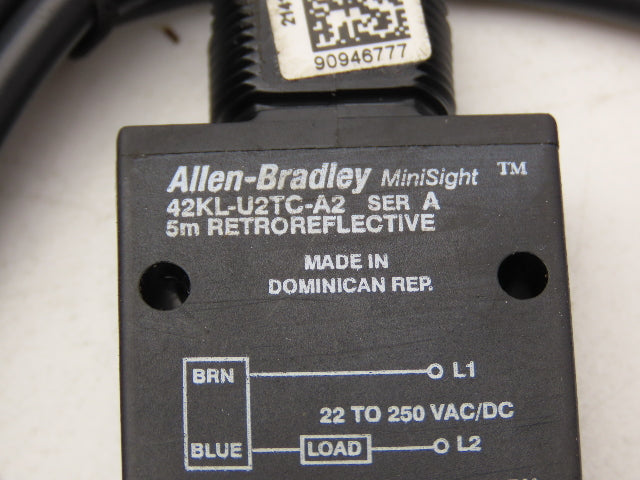 Allen Bradley 42KL-U2TC-A2 Minisight Photoelectric Sensor 5m Reflective Ser A