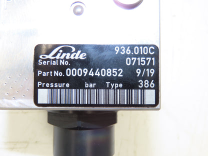 Linde 0009440852 Electric Forklift Brake Control Valve Removed From E20C