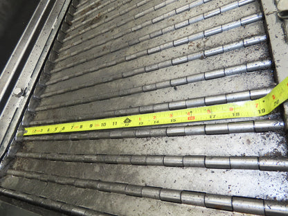 Enomoto MA-500H 25"W x 9' 3"L Chip Conveyor 22" Belt 40" Infeed 220V 3PH