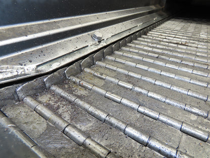 Enomoto MA-500H 25"W x 9' 3"L Chip Conveyor 22" Belt 40" Infeed 220V 3PH