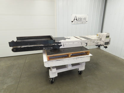 Enomoto MA-500H 25"W x 9' 3"L Chip Conveyor 22" Belt 40" Infeed 220V 3PH