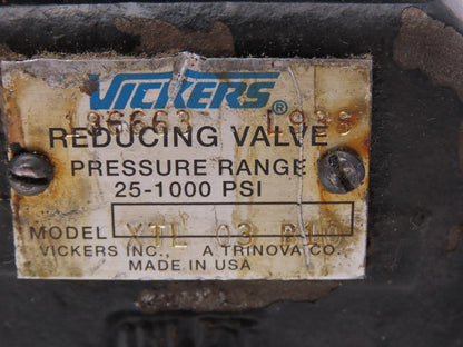 Vickers XTL 03 B 10 Hydraulic Pressure Reducing Control Valve 25-1000 PSI