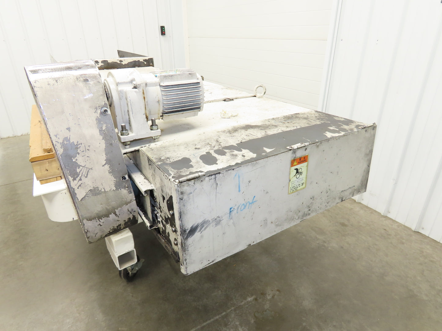 Enomoto MA-500H 25"W x 9' 3"L Chip Conveyor 22" Belt 40" Infeed 220V 3PH