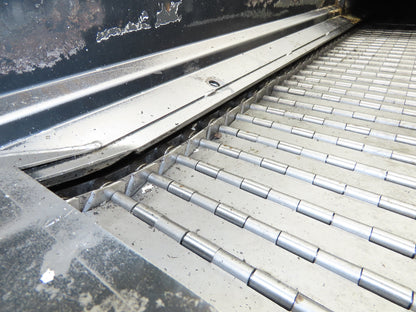 Enomoto MA-500H 25"W x 9' 3"L Chip Conveyor 22" Belt 40" Infeed 220V 3PH