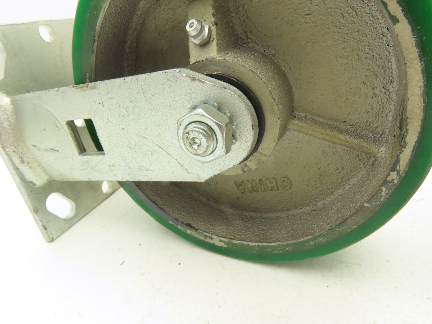 PEMCO E-6 Caster W/6" Heavy Duty Poly Covered Wheel Greaseable Bearings Lot of 2