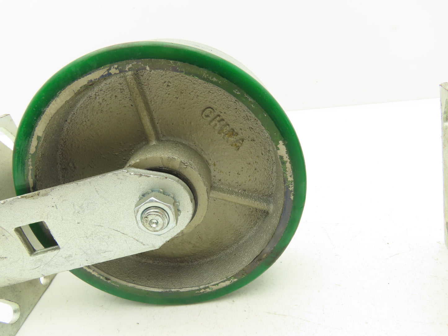 PEMCO E-6 Caster W/6" Heavy Duty Poly Covered Wheel Greaseable Bearings Lot of 2