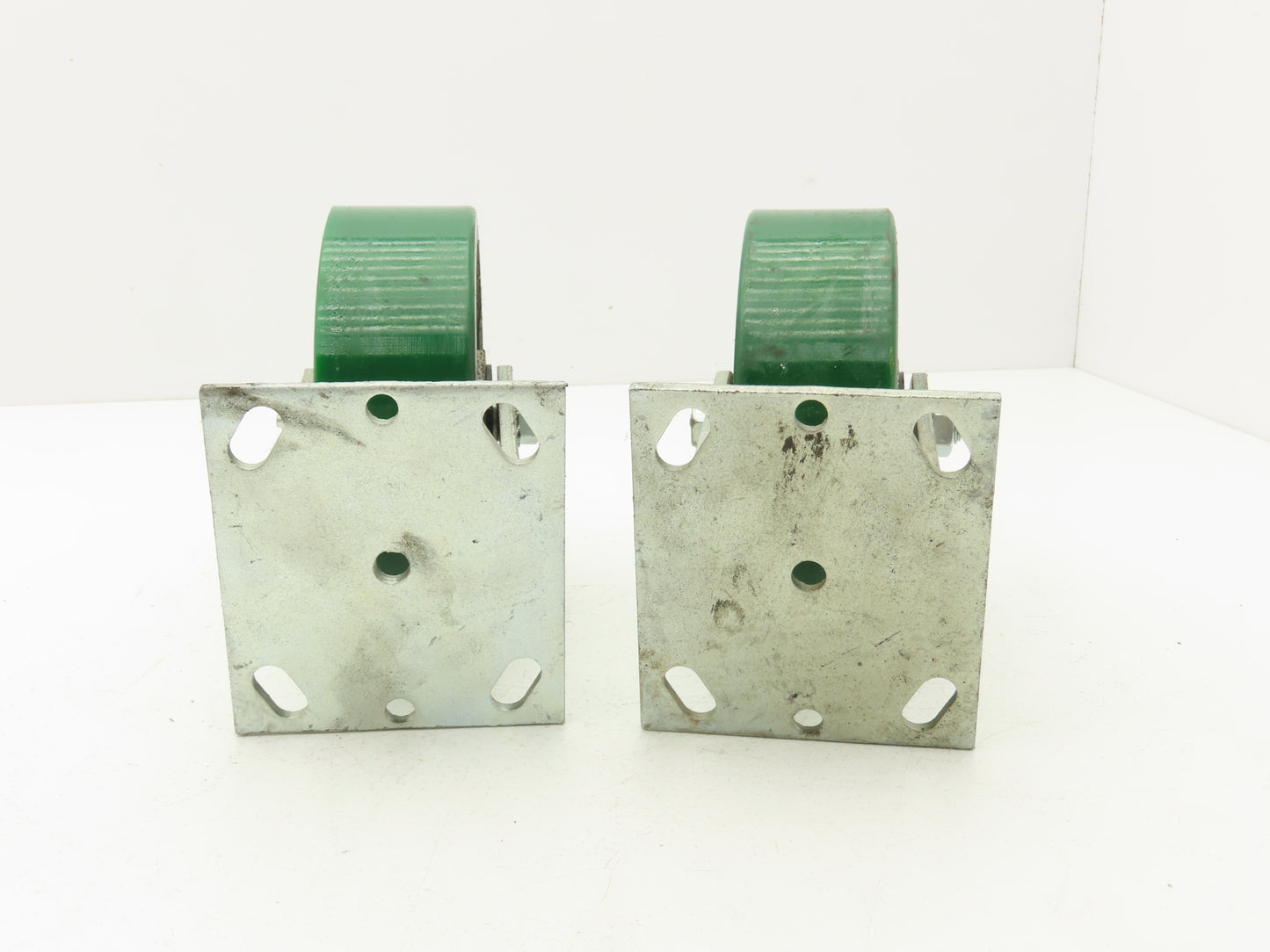 PEMCO E-6 Caster W/6" Heavy Duty Poly Covered Wheel Greaseable Bearings Lot of 2