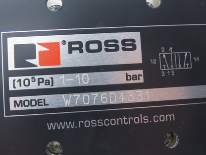 Ross Controls W7076D4331Z Pneumatic Dual Solenoid Air Valve 14.5-145psi 110-120v