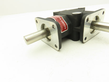 Crown 108806 ZERO-MAX Right Angled Gear Drive 5/8 Two-Way Shaft 1:1 Ratio