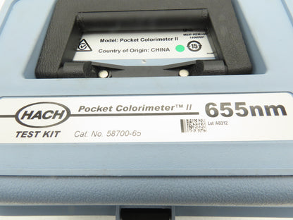 Hach 5953065 Pocket Colorimeter II 655nm Absorbance Meter Tester with Case