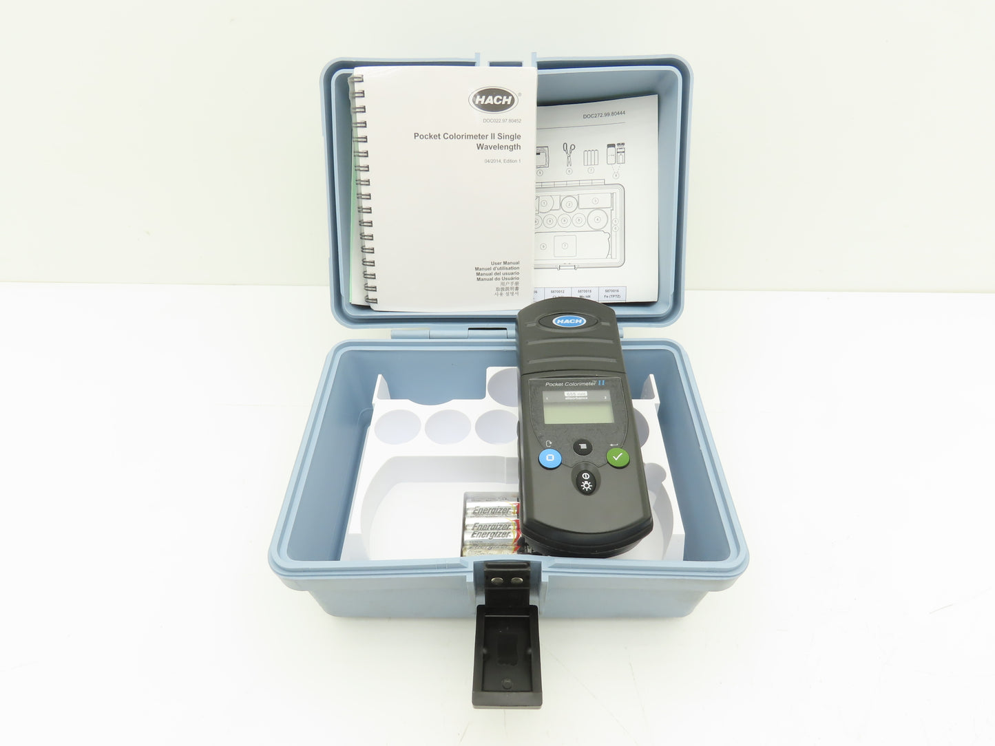 Hach 5953065 Pocket Colorimeter II 655nm Absorbance Meter Tester with Case