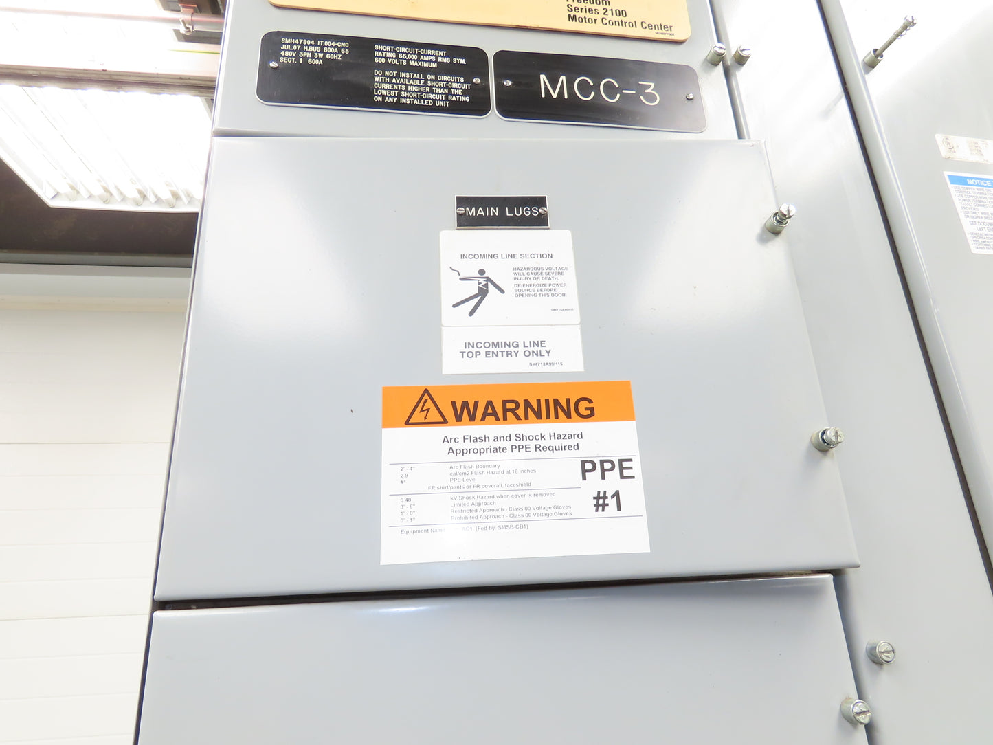Eaton Freedom 2100 MCC NEMA 6 Motor Control Starter 600VAC 400Hp HMCP Breaker