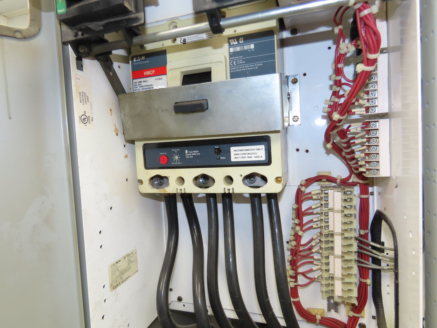 Eaton Freedom 2100 MCC NEMA 6 Motor Control Starter 600VAC 400Hp HMCP Breaker