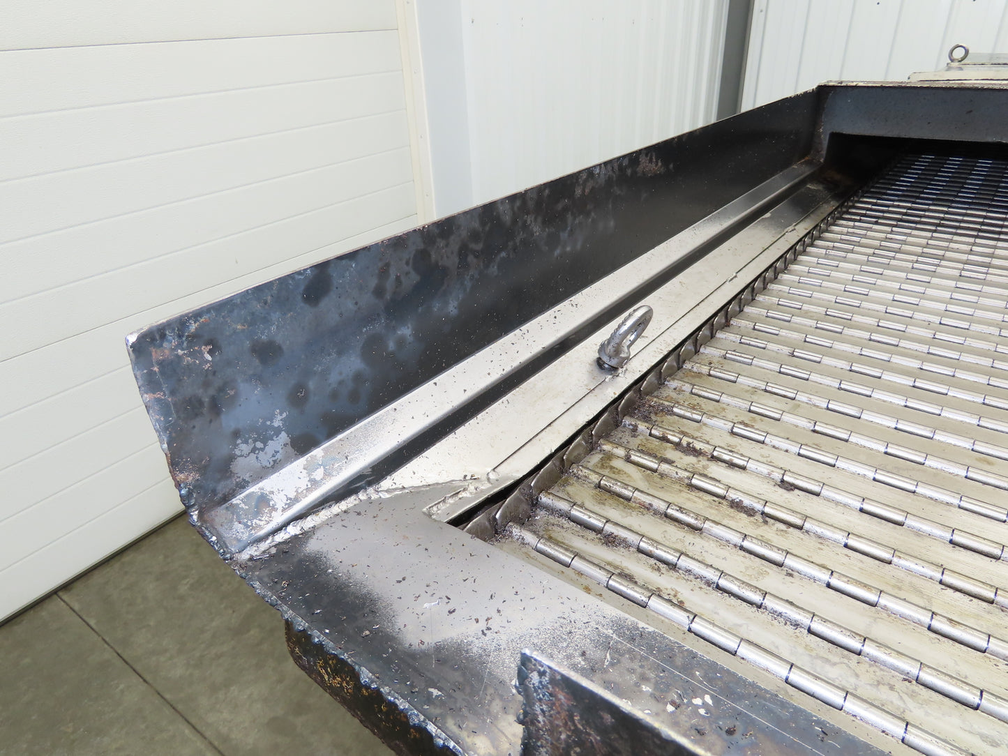 Enomoto MA-500H 25"W x 9' 2"L Chip Conveyor 22" Belt 40" Infeed 220V 3PH