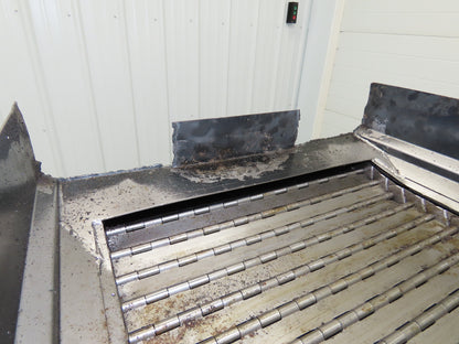 Enomoto MA-500H 25"W x 9' 2"L Chip Conveyor 22" Belt 40" Infeed 220V 3PH