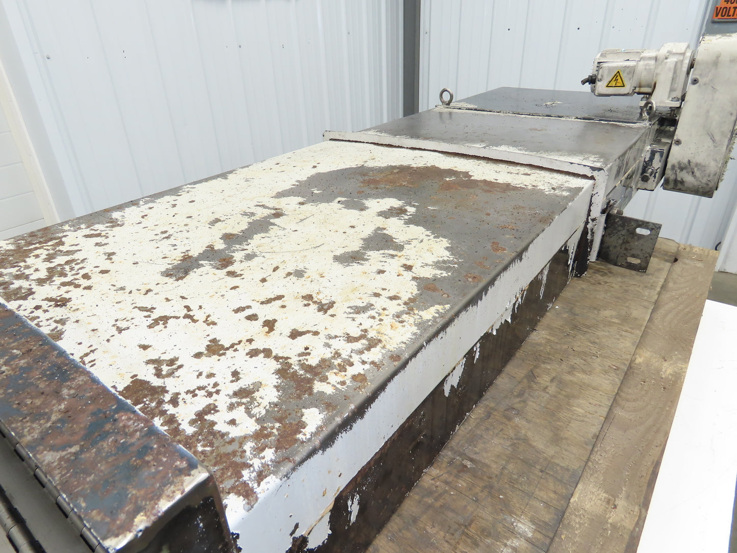 Enomoto MA-500H 25"W x 9' 2"L Chip Conveyor 22" Belt 40" Infeed 220V 3PH