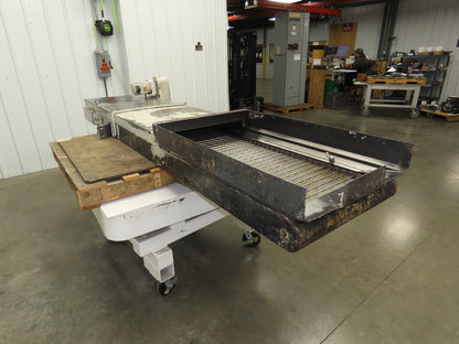 Enomoto MA-500H 25"W x 9' 2"L Chip Conveyor 22" Belt 40" Infeed 220V 3PH