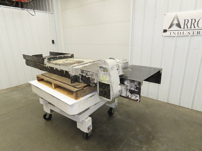 Enomoto MA-500H 25"W x 9' 2"L Chip Conveyor 22" Belt 40" Infeed 220V 3PH