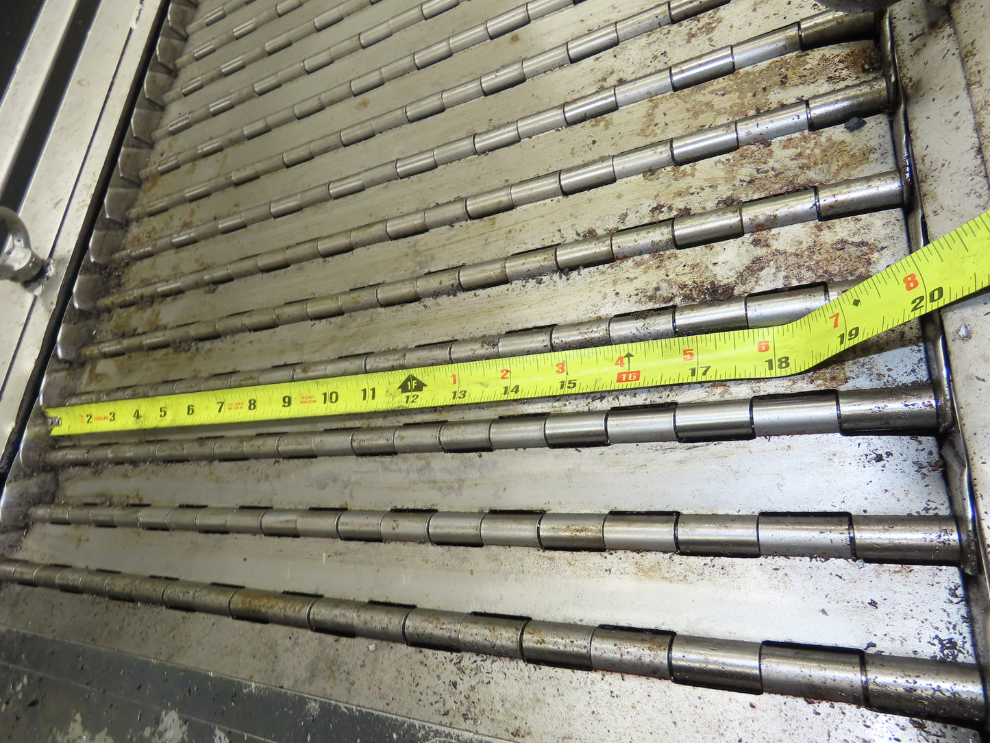 Enomoto MA-500H 25"W x 9' 2"L Chip Conveyor 22" Belt 40" Infeed 220V 3PH