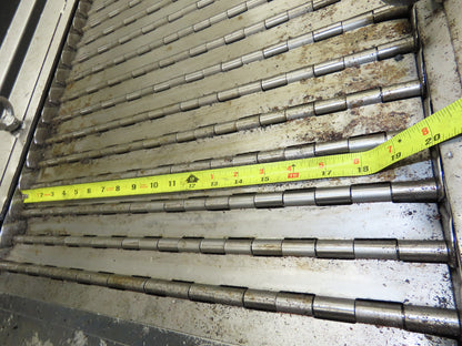 Enomoto MA-500H 25"W x 9' 2"L Chip Conveyor 22" Belt 40" Infeed 220V 3PH
