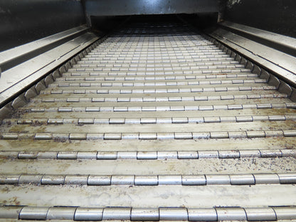 Enomoto MA-500H 25"W x 9' 2"L Chip Conveyor 22" Belt 40" Infeed 220V 3PH