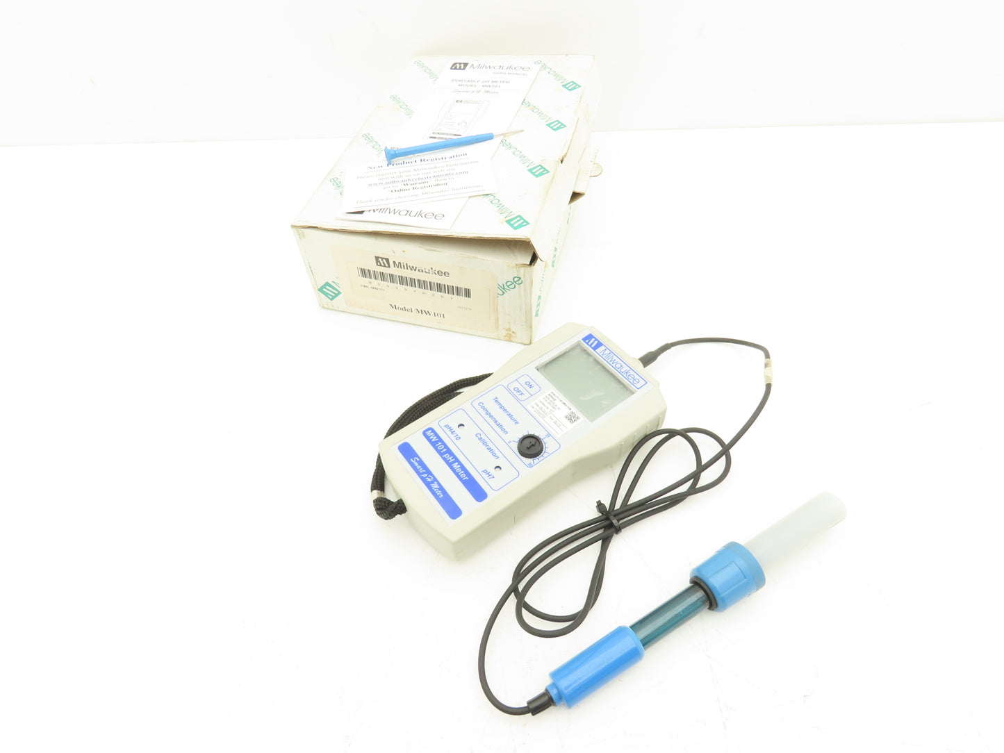 Milwaukee Instruments MW 101 Portable pH Water Meter Tester w/Probe