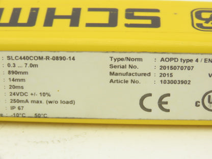 Schmersal SLC440COM-ER-0890-14 Safety Light Curtain Transmitter & Receiver Set