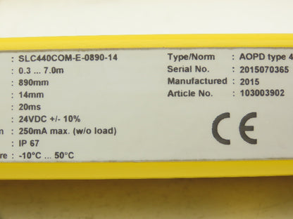Schmersal SLC440COM-ER-0890-14 Safety Light Curtain Transmitter & Receiver Set