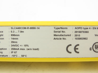 Schmersal SLC440COM-ER-0890-14 Safety Light Curtain Transmitter & Receiver Set