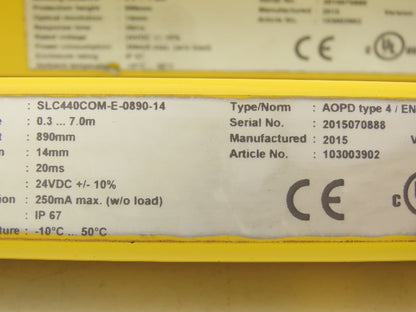 Schmersal SLC440COM-ER-0890-14 Safety Light Curtain Transmitter & Receiver Set