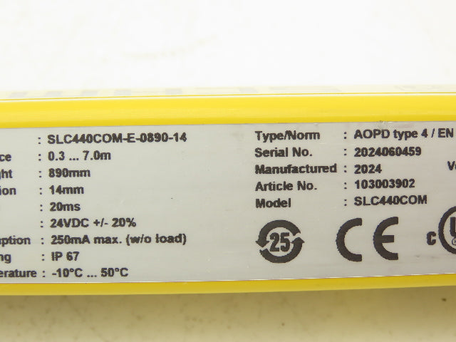 Schmersal SLC440COM-E-0890-14 Safety Light Curtain Transmitter Only