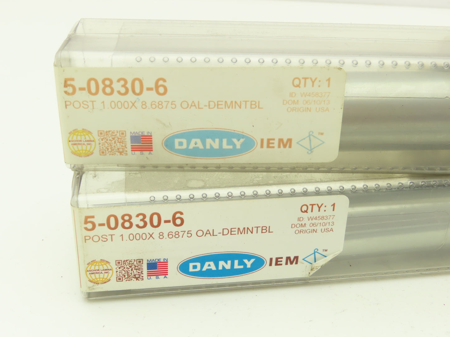 Danley IEM 5-0830-6 Demountable Guide Pin 1" x 8.6875" Precision Post Lot of 3