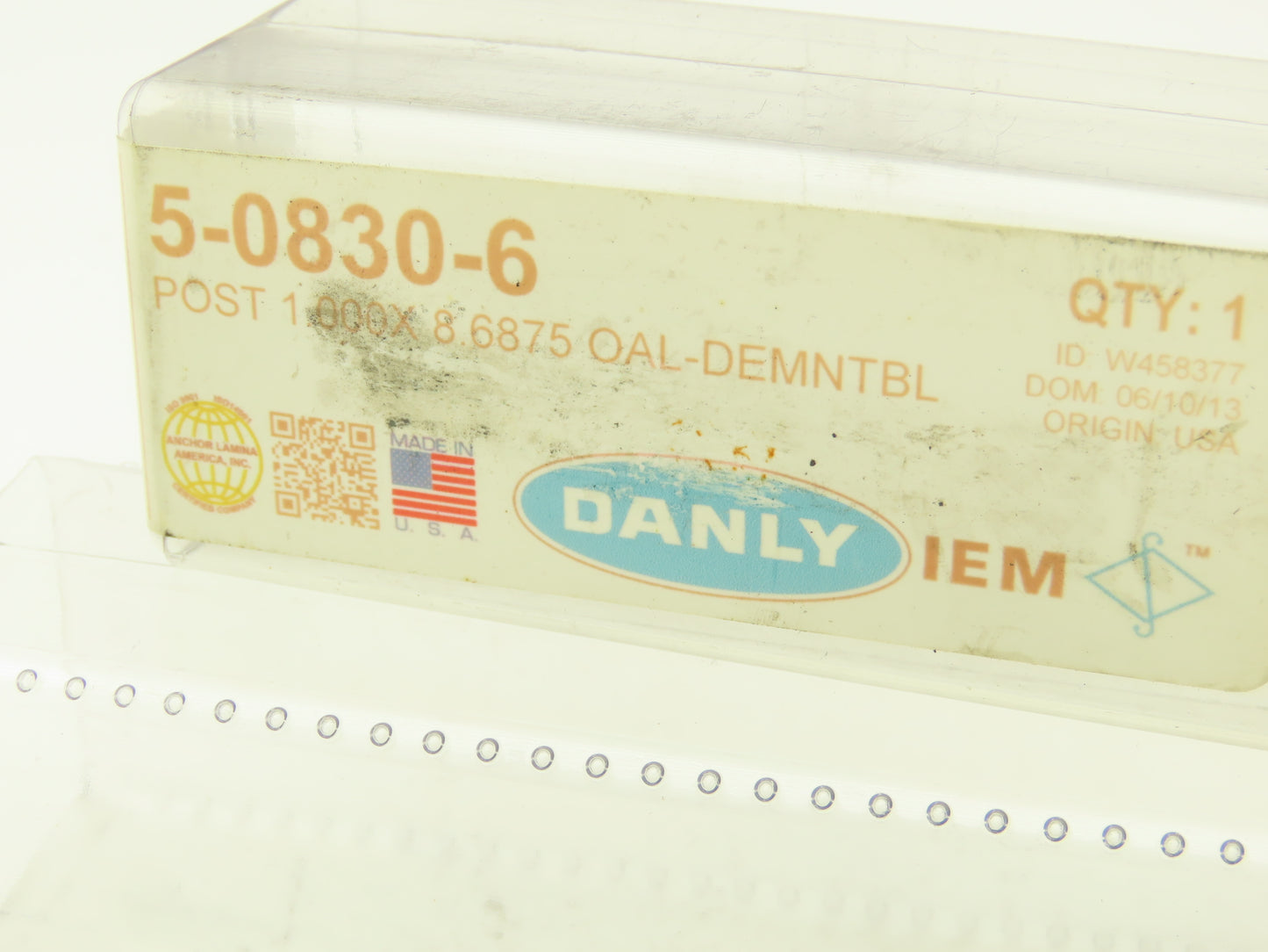 Danley IEM 5-0830-6 Demountable Guide Pin 1" x 8.6875" Precision Post Lot of 3