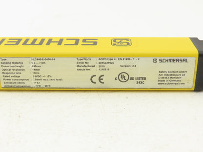 Schmersal  Safety Light Curtain Transmitter Only Clear Lense