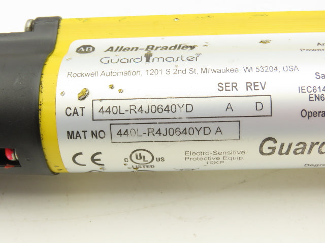 Allen Bradley 440L-P4J0640YD Light Curtain Guard Shield Receiver/Transmitter Set