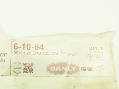 Danley IEM 6-10-64 Steel Demountable Shoulder Bushing 1.25" ID x 3.125" Lot of 2