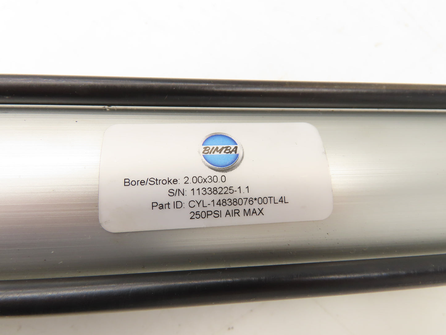 Bimba CYL-14838076*00TL4L Pneumatic Air Cylinder 2" Bore 30" Stroke 251 PSI