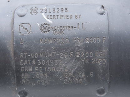 Manchester 304932 Pneumatic Air Receiver Tank 200PSI 4.6 Gallon 175PSI Safety