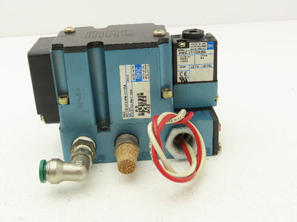MAC 6311D-212-PM-111DA Pneumatic Solenoid Valve 120V 60Hz 3/8"NPT Manifold