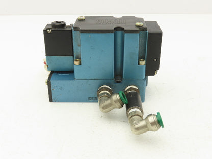 MAC 6311D-211-PM-111DA Pneumatic Solenoid Piloted Valve 4/2 Way 120VAC 150 PSI